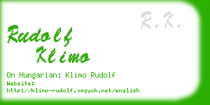 rudolf klimo business card